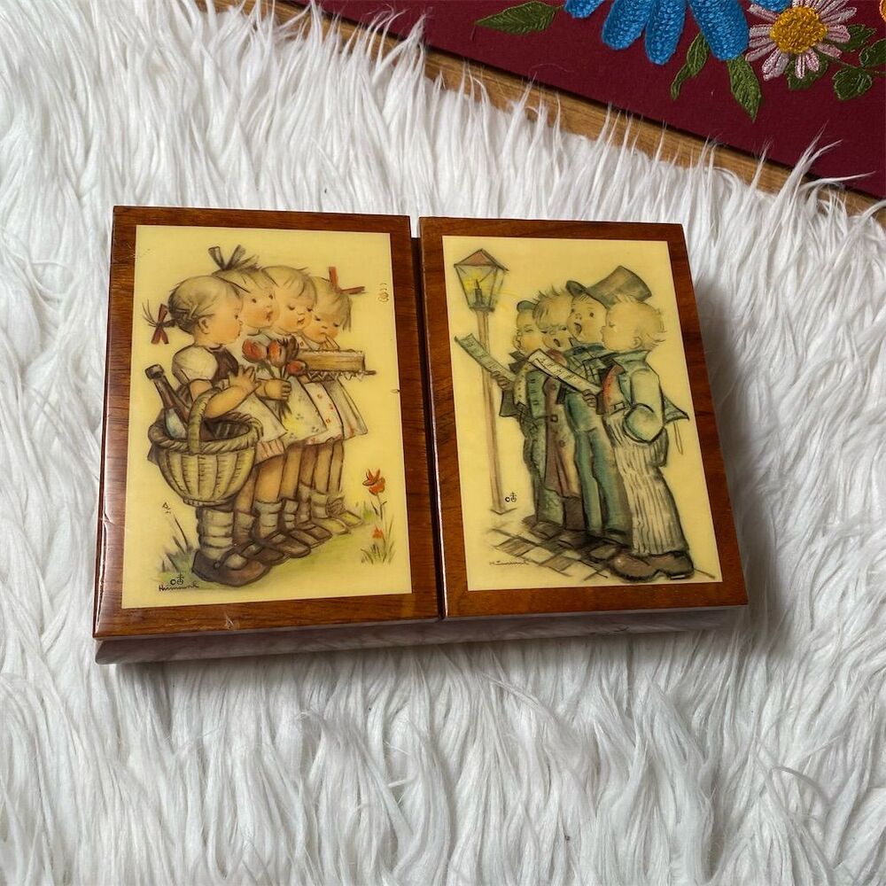 Vintage Hummel Musical Jewelry Box Handmade in Italy 1970s